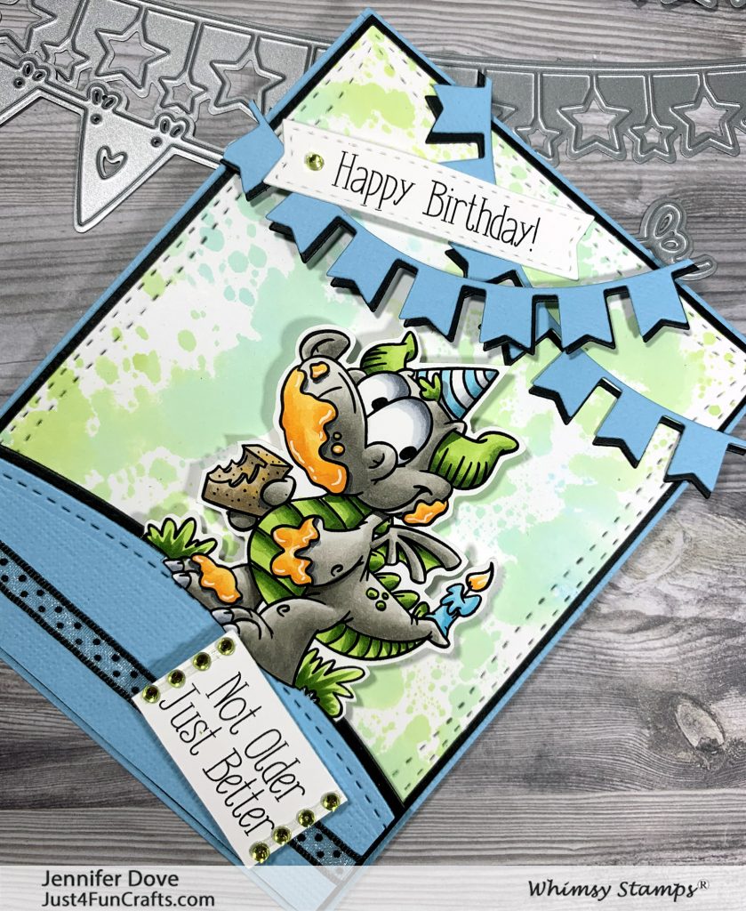 Birthday card, card making, Dustin Pike, Whimsy Stamps