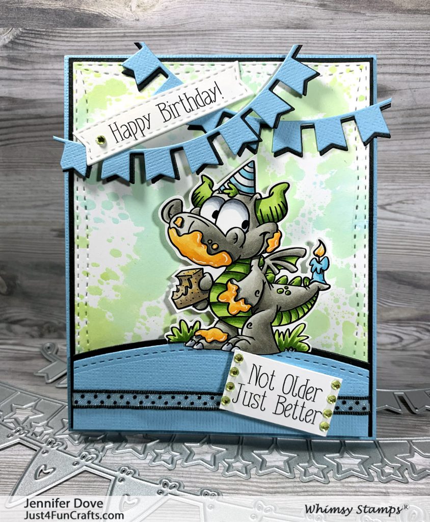 Birthday card, card making, Dustin Pike, Whimsy Stamps