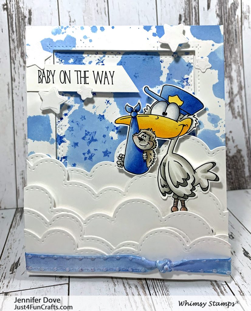 Dustin Pike, Whimsy Stamps, Karin Brushmarker Pro, Card Making, Baby Card
