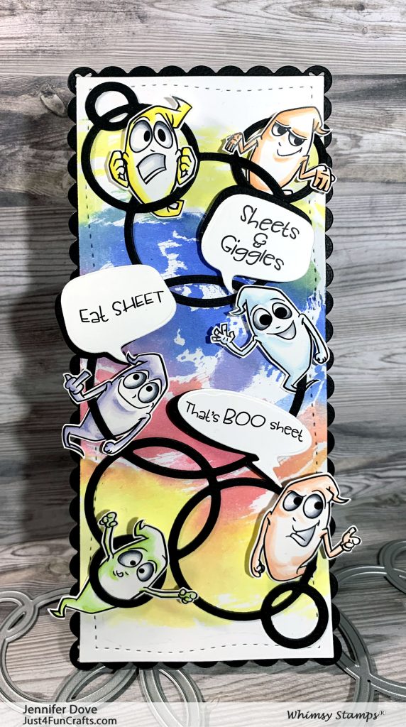 Sheets and Giggles, Whimsy Stamps, Card making, Halloween card, Slimline card