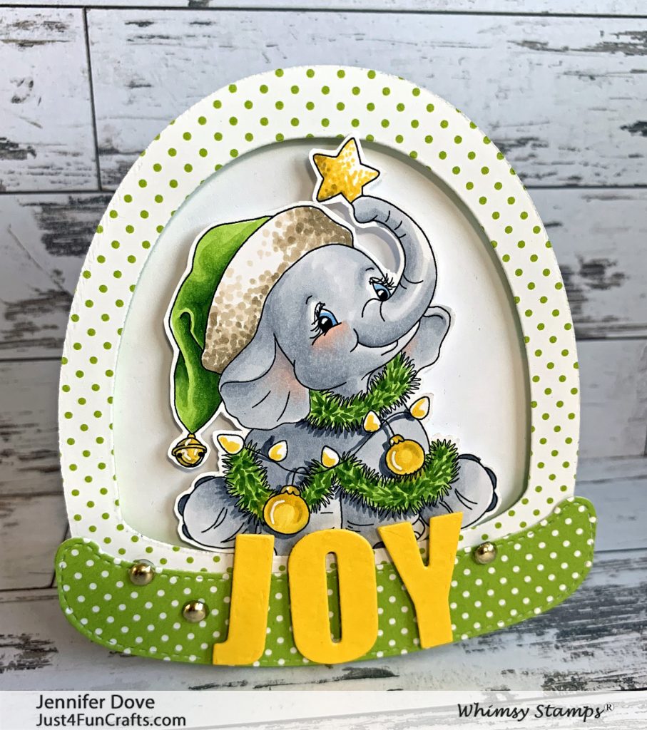 Christmas Card, Elephant, Whimsy Stamps, Card Making