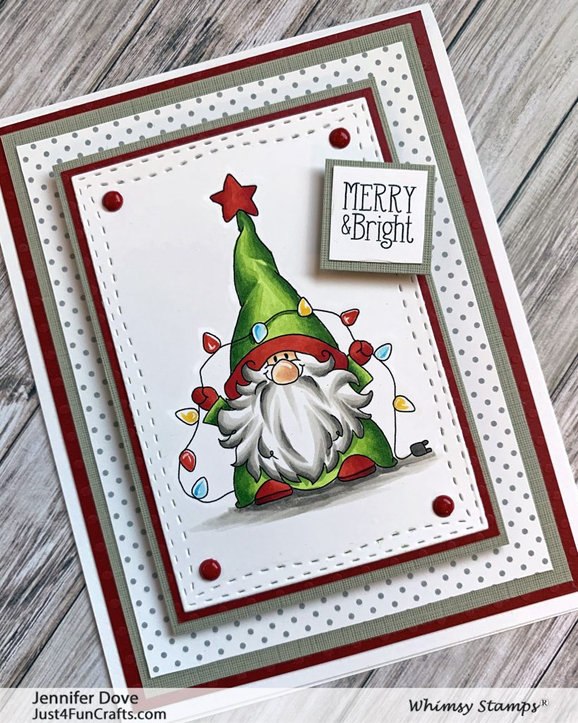 whimsy stamps, Christmas cards, card making, gnomes