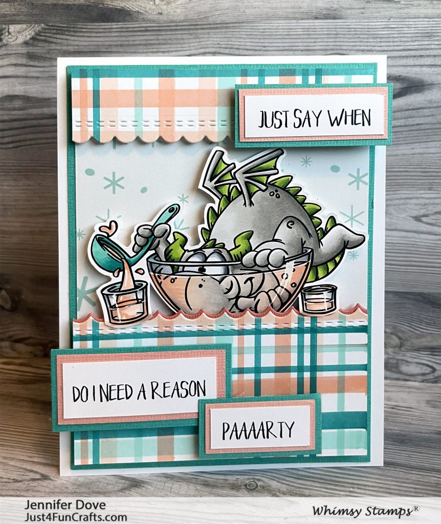 Dustin Pike, whimsy stamps, New Years, birthday party, card making