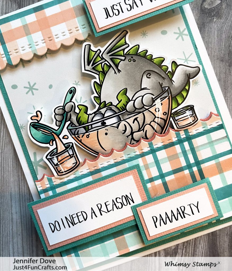 Dustin Pike, whimsy stamps, New Years, birthday party, card making