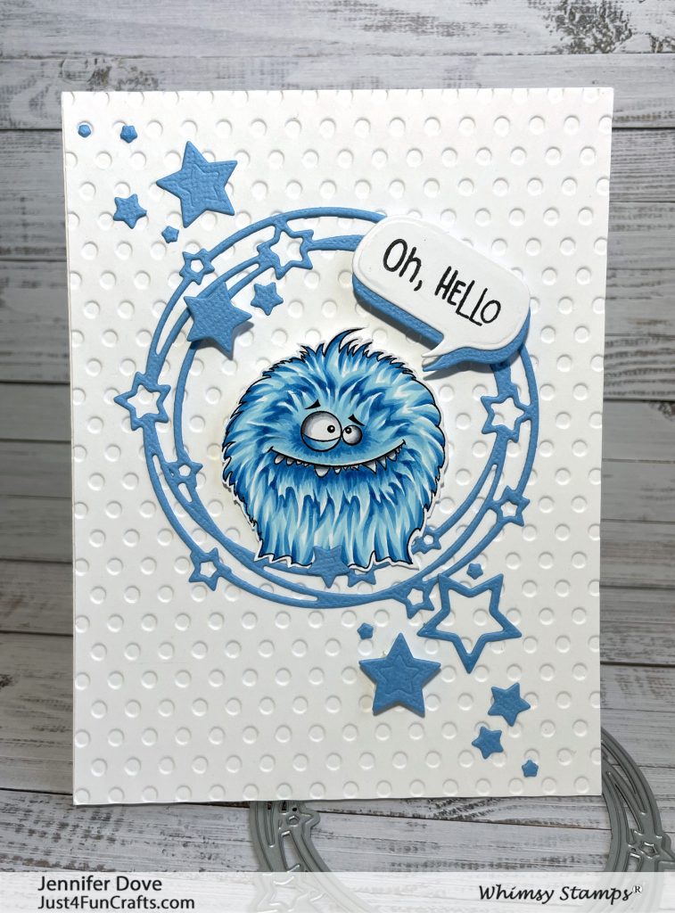 kooky monster, whimsy stamps, card making