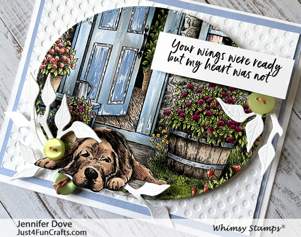 JDove PetsFillYourHeart FrontDoor Whimsy Stamps DoveArt Cardmaking